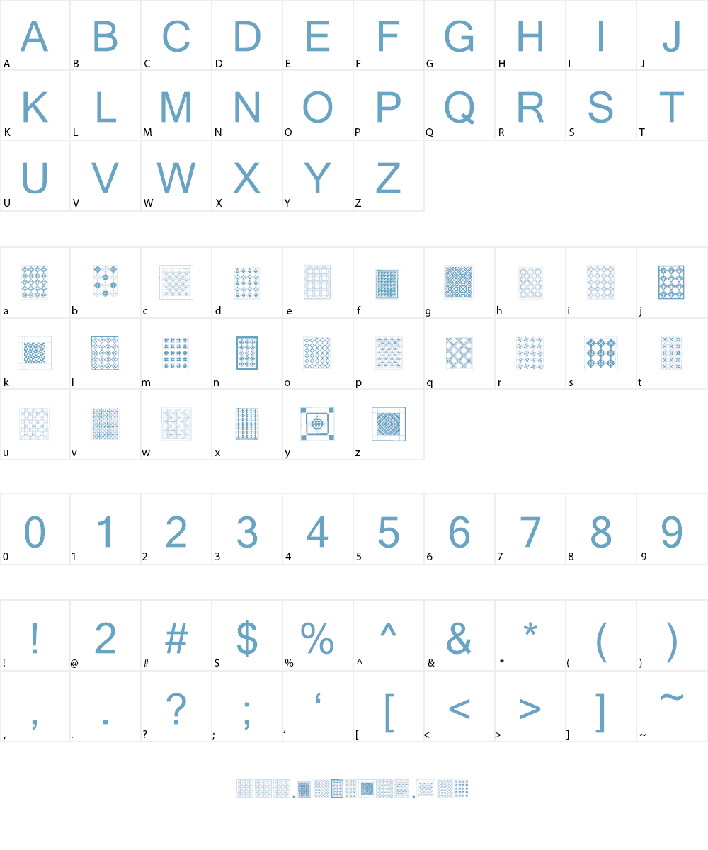Amish Quilts Font Character